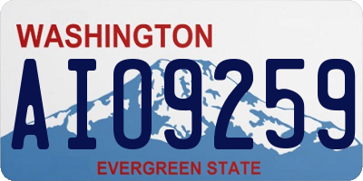 WA license plate AIO9259