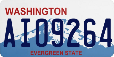 WA license plate AIO9264