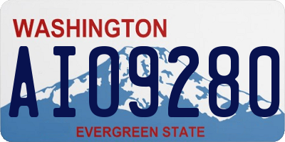WA license plate AIO9280