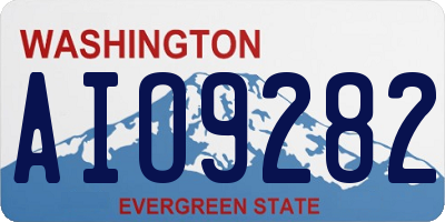 WA license plate AIO9282