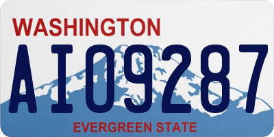 WA license plate AIO9287