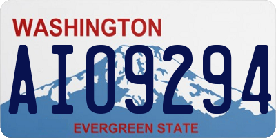 WA license plate AIO9294