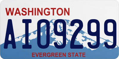 WA license plate AIO9299