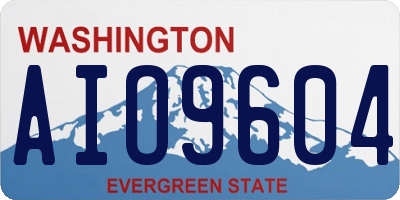 WA license plate AIO9604