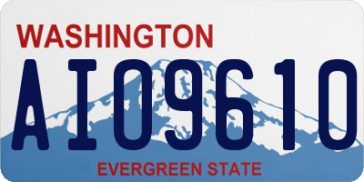 WA license plate AIO9610