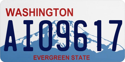 WA license plate AIO9617