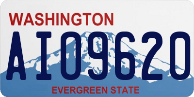 WA license plate AIO9620
