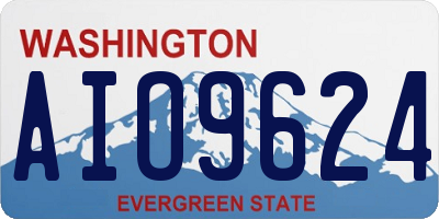 WA license plate AIO9624