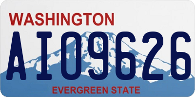 WA license plate AIO9626