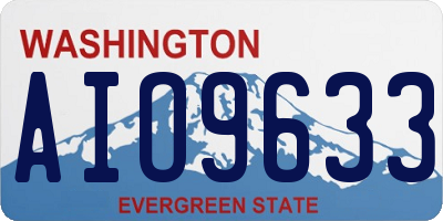 WA license plate AIO9633