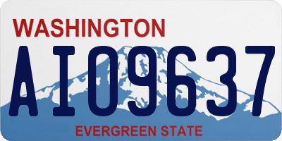 WA license plate AIO9637