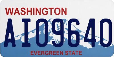 WA license plate AIO9640