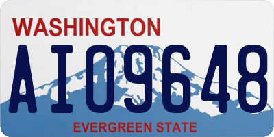 WA license plate AIO9648