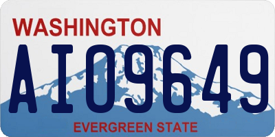 WA license plate AIO9649