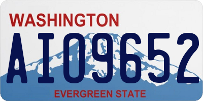 WA license plate AIO9652