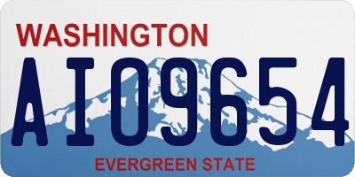 WA license plate AIO9654