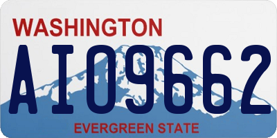 WA license plate AIO9662