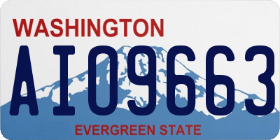 WA license plate AIO9663