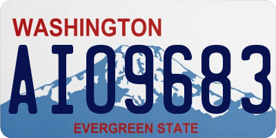WA license plate AIO9683