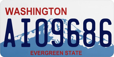 WA license plate AIO9686
