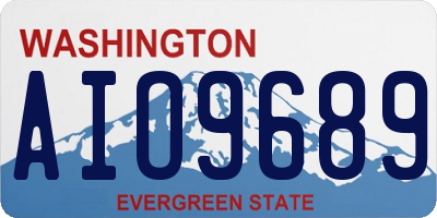 WA license plate AIO9689