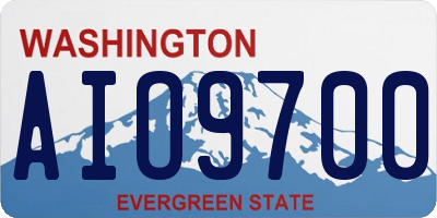 WA license plate AIO9700