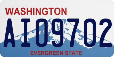 WA license plate AIO9702