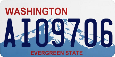 WA license plate AIO9706