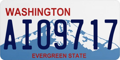 WA license plate AIO9717