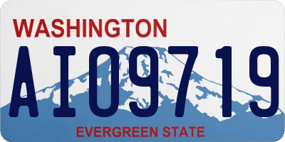 WA license plate AIO9719