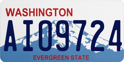 WA license plate AIO9724