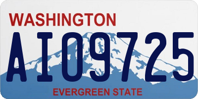 WA license plate AIO9725