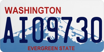 WA license plate AIO9730