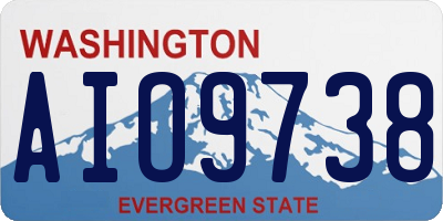 WA license plate AIO9738