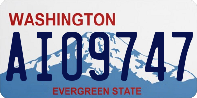 WA license plate AIO9747