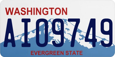 WA license plate AIO9749