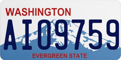 WA license plate AIO9759