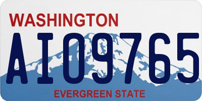 WA license plate AIO9765