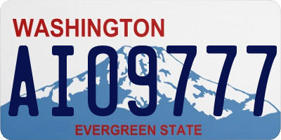 WA license plate AIO9777