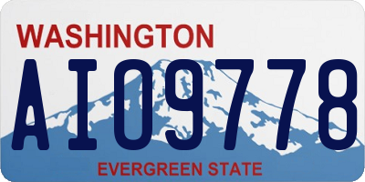 WA license plate AIO9778