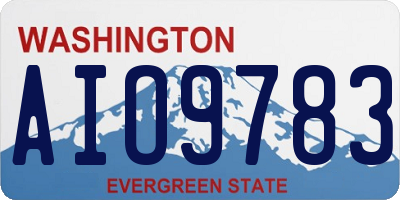 WA license plate AIO9783