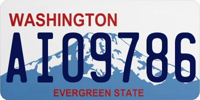WA license plate AIO9786