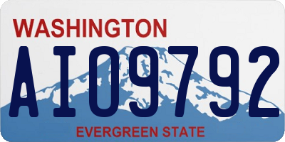WA license plate AIO9792