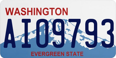 WA license plate AIO9793