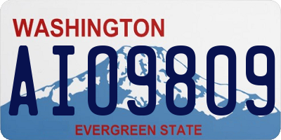WA license plate AIO9809