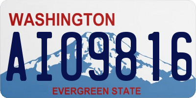 WA license plate AIO9816