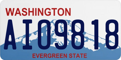 WA license plate AIO9818