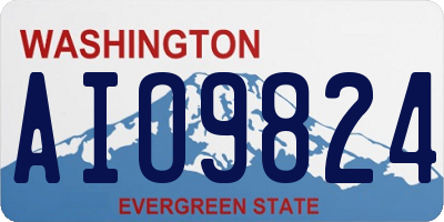 WA license plate AIO9824