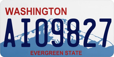 WA license plate AIO9827