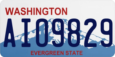 WA license plate AIO9829